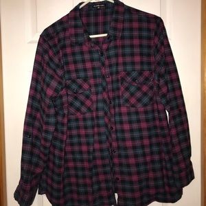 Plus Size Flannel Top